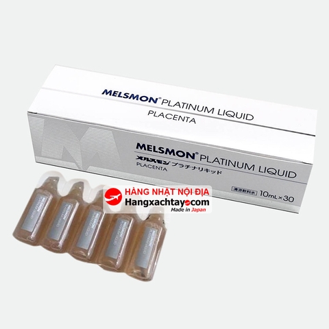 Nước uống tinh chất nhau thai ngựa Melsmon Platinum Liquid Placenta 30 ống x 10ml