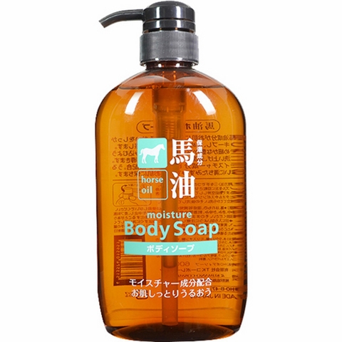 Sữa tắm tinh chất mỡ ngựa Nhật Bản Horse Oil Moisture Body Soap 600ml