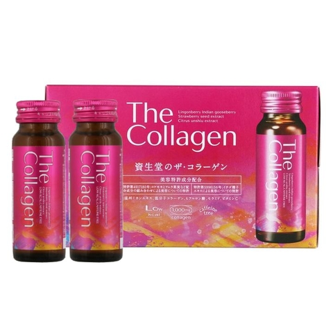 The Collagen Shiseido dạng nước Nhật Bản Mẫu mới nhất- Hộp 10 lọ/ 50ml 1 lọ