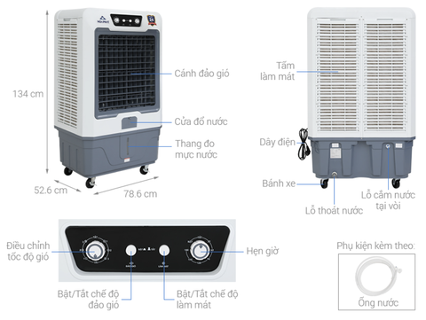 🍃 Máy Làm Mát Không Khí Hòa Phát HPCF1-072 - Giải nhiệt không gian mở, đáp ứng mọi nhu cầu, mọi công trình lớn nhỏ!