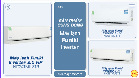 ❄ Máy lạnh Funiki Inverter 1.5 HP làm lạnh nhanh Turbo đem hơi lạnh tỏa đều khắp phòng 