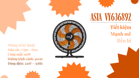 Quạt Sàn Asiavina Turbo Plus – VY636892, VY636092, VY636792 Lựa chọn tối ưu cho mùa hè nóng bức