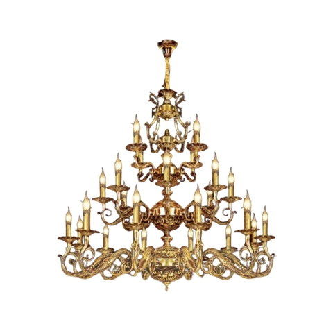 Đèn Chùm Đồng Cao Cấp Nam Long Netviet NC 031/12+8+4