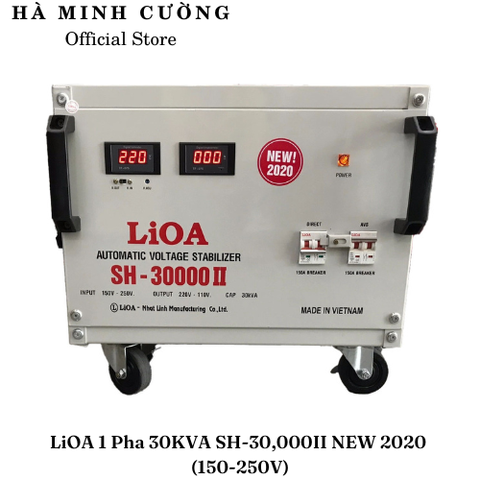 Ổn Áp LiOA 1 Pha 30KVA SH-30,000II NEW 2020 (150-250v) - Đồng hồ điện tử