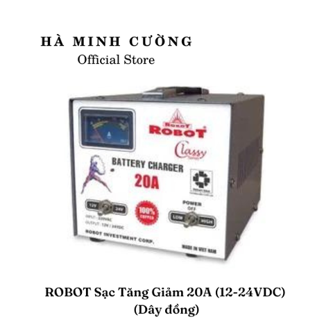 Sạc Tăng Giảm Robot 20A (12v-24v)-(Dây đồng)