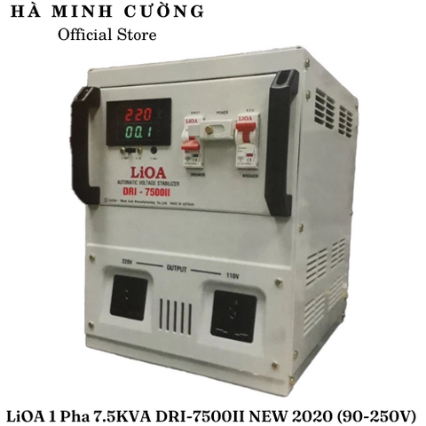 Ổn Áp LiOA 1 Pha 7.5KVA DRI-7500II NEW 2020 (90-250v) - Đồng hồ điện tử