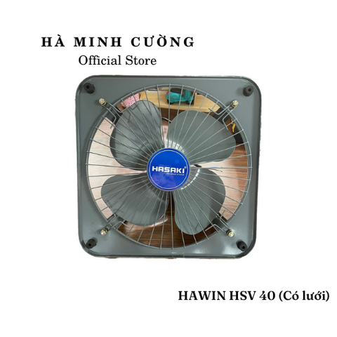 Quạt thông gió vuông HAWIN - HSV 40 có lưới
