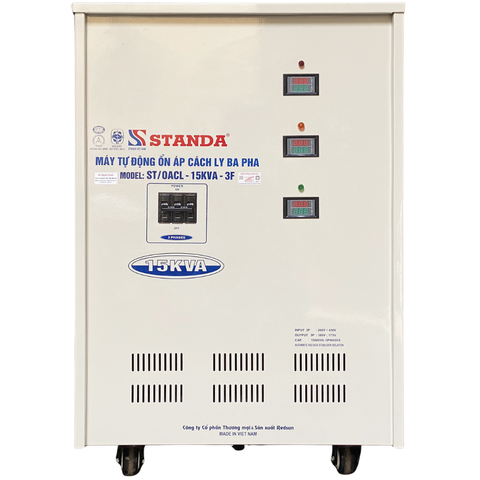 Ổn Áp Standa 3 Pha Cách Ly 15KVA ST/OACL-15K-3F (260V-430V) Và (160V-430V)