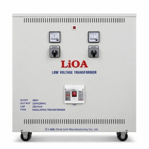 Biến Áp Cách Ly Đổi Nguồn Hạ Áp 3 Pha 200kVA LiOA 3K202M2DH5YC/D (Dây Đồng)