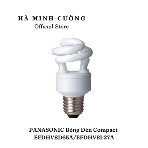 Bóng Đèn COMPACT - Đuôi E27 PANASONIC EFDHV8D65A/EFDHV8L27A (ánh sáng trắng/vàng)