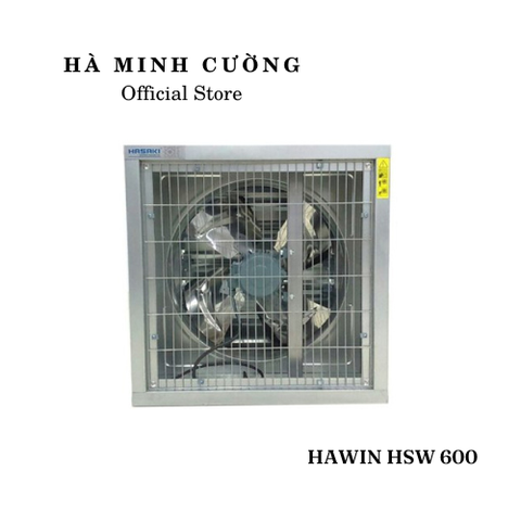 Quạt hút công nghiệp vuông trực tiếp cánh Inox HAWIN - HSW 600