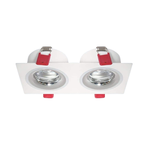 Đèn LED Downlight Âm Trần Đôi Chóa Gương Vòm Trắng Anfaco AFC 770 T/2 LED 7W