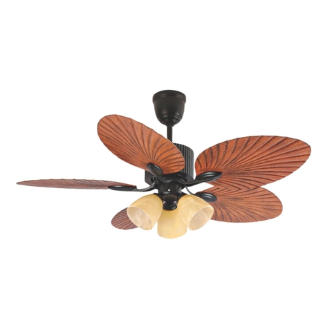 Quạt Trần Đèn 5 Cánh Nhựa Abs Lá Cọ Nam Long Netviet NQ 2822