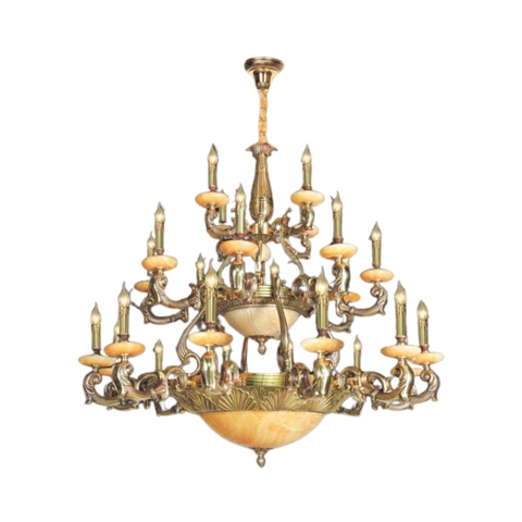 Đèn Chùm Đồng Cổ Điển Nam Long Netviet NC 988/12+8+4