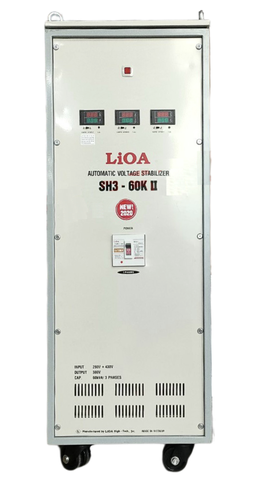 Ổn Áp LiOA 3 Pha SH3 60KII (260-430v) New 2020 - đồng hồ điện tử