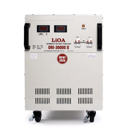 Ổn Áp LiOA 1 Pha 30KVA DRI-30,000II (90-250v) - New Đồng hồ điện tử