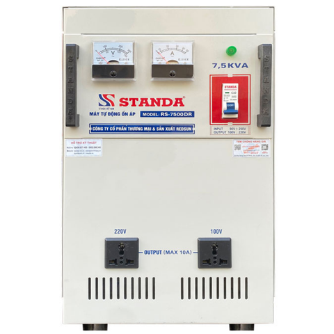 Ổn Áp Standa 1 Pha 7.5KVA RS-7500 DR (90V-250V)