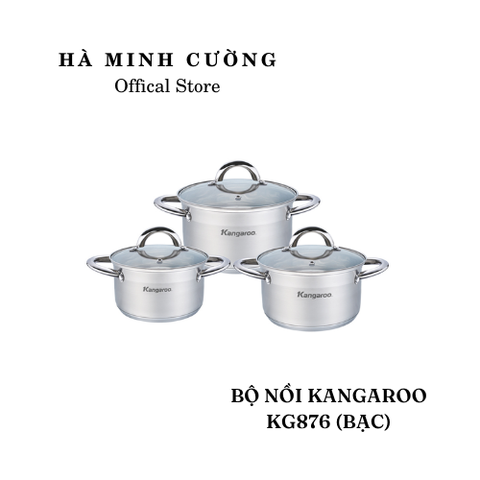 Bộ 3 nồi inox 5 đáy Kangaroo KG876