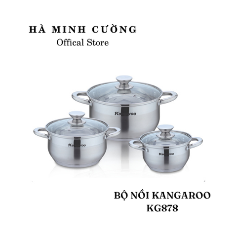 Bộ Nồi Inox Kangaroo 5 lớp KG 878