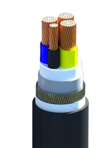 Cáp điện lực hạ thế có giáp bảo vệ LiOA - CVV/DSTA 0.6/1kV-TCVN 5935-1 (3 lõi pha+1 lõi đất, ruột đồng, cách điện PVC, giáp băng thép bảo vệ, vỏ PVC) (1 mét)