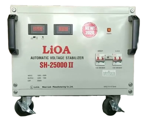 Ổn Áp LiOA 1 Pha 25KVA SH-25,000II NEW 2020 (150-250v) - Đồng hồ điện tử