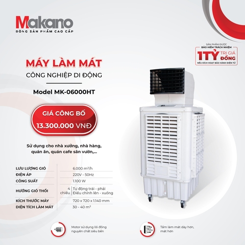 MÁY LÀM MÁT CÔNG NGHIỆP DI ĐỘNG MAKANO MK-06000HT