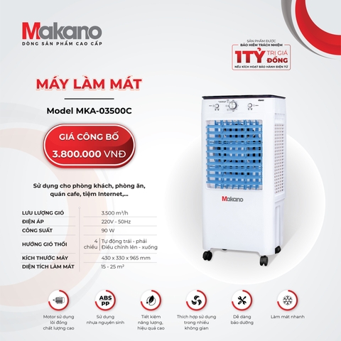 MÁY LÀM MÁT KHÔNG KHÍ MAKANO MKA-03500C