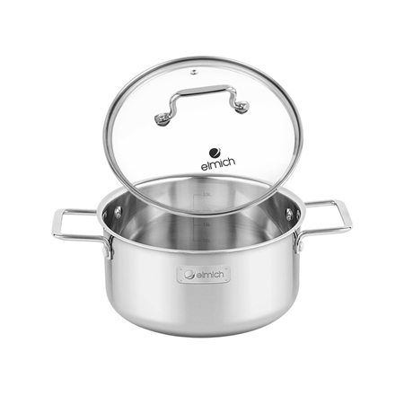 Bộ nồi inox liền khối Elmich Trimax XR EL-3843 size 16, 20, 24cm