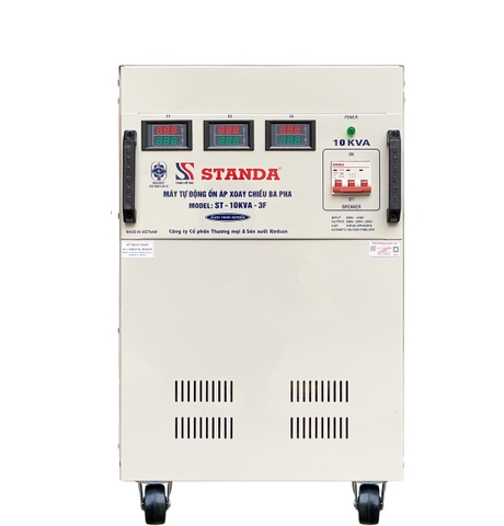ỔN ÁP STANDA 10KVA 3 PHA (260V-430V) ĐỒNG HỒ ĐIỆN TỬ