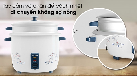 Nồi Cơm Điện Nắp Rời Sharp KSH-D18SV-CR