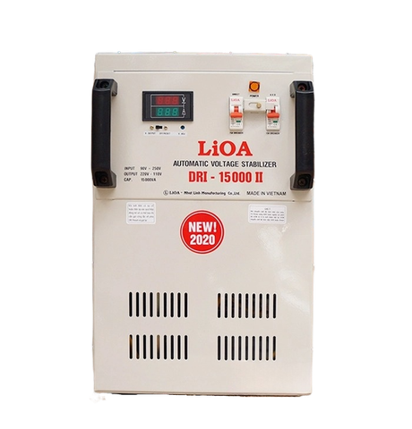 Ổn Áp LiOA 1 Pha 15KVA DRI-15,000II NEW 2020 (90-250v) - Đồng hồ điện tử