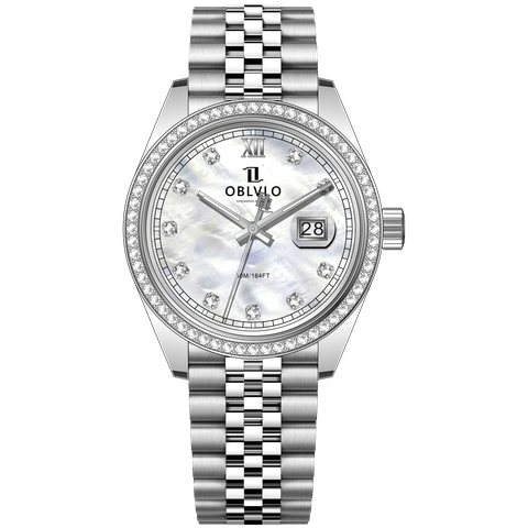 ĐỒNG HỒ NAM OBLVLO RX-PE-D-YWYS SWISS QUARTZ KHẢM TRAI ĐẲNG CẤP