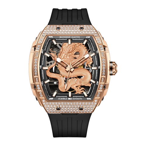 ĐỒNG HỒ NAM BONEST GATTI  BG5605-A2 RỒNG GHOST DRAGON STAR GOLD