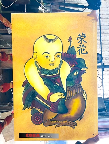 Tranh kính điêu khắc văn hoá dân gian