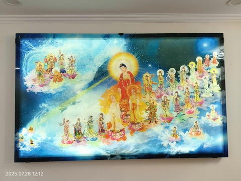 Tranh Phật A Di Đà và Thánh chúng