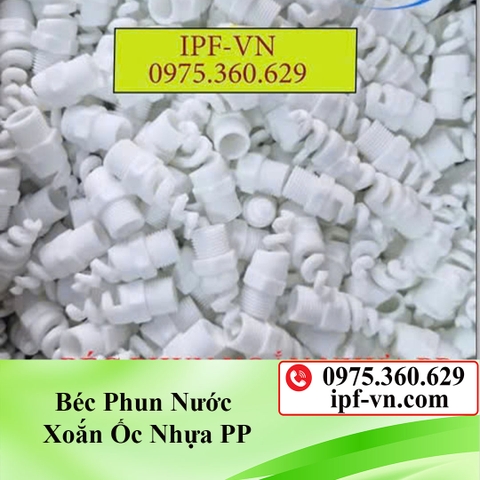 Béc phun nước dạng xoắn ốc nhựa PP dùng cho tháp xử lý khí thải 
