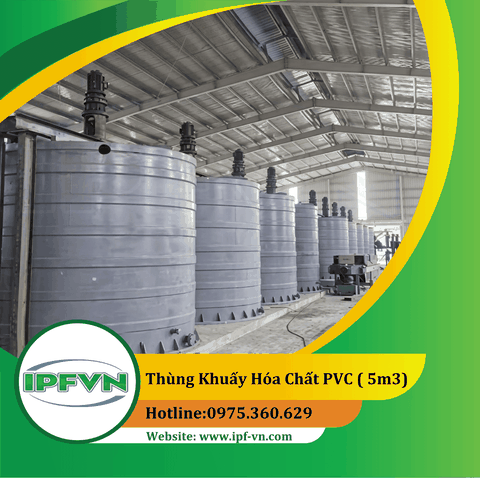 Thùng khuấy hóa chất PVC ( 5m3)