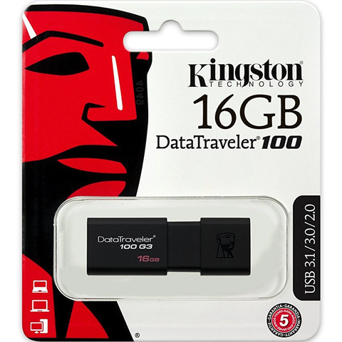 USB 3.0 Kingston DataTraverler 100 G3 16GB 100MB/s DT100G3/16GB