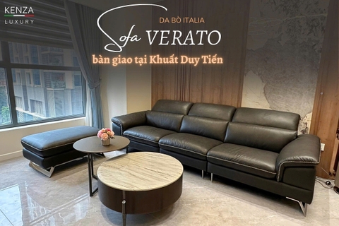 Sofa Verato – Sofa Da Bò Italia Cao Cấp, Hoàn Hảo Cho Phòng Khách 10-15m²