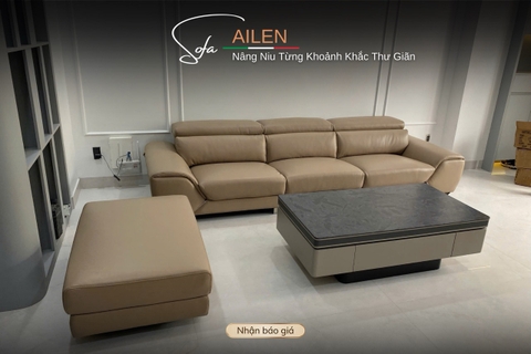 Sofa Ailen – Sofa Da Bò Nhập Khẩu Chuẩn Phong Cách Ý Hiện Đại