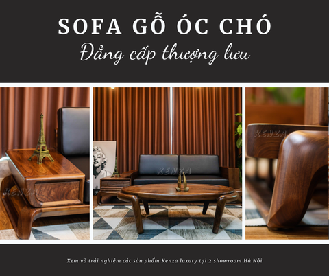 SOFA GỖ ÓC CHÓ – ĐẲNG CẤP THƯỢNG LƯU