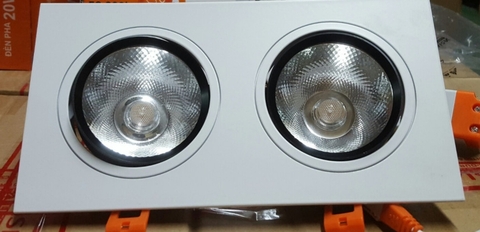 Đèn led âm trần 2 bóng 14w