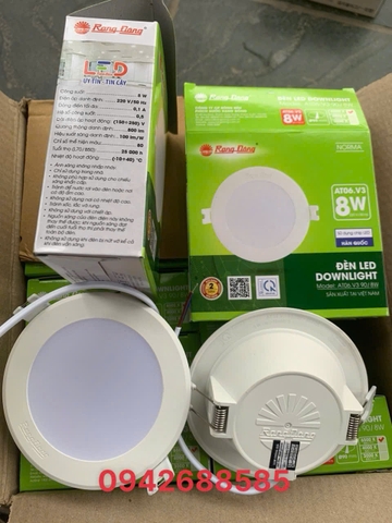 đèn âm trần 8w phi 90 AT06-V3