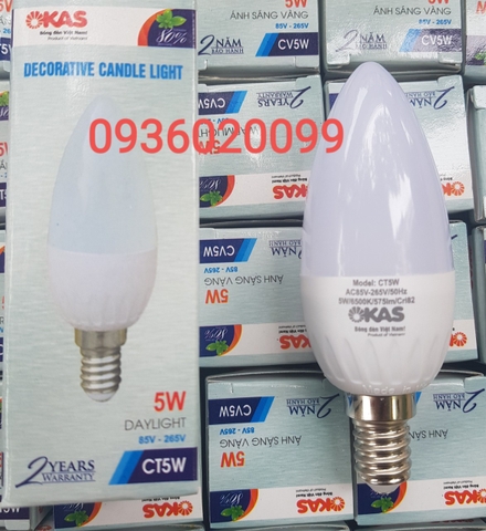 Đèn LED Nhót đui E14 5w