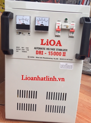 Giá ổn áp lioa 15 kva dải 50v~250v