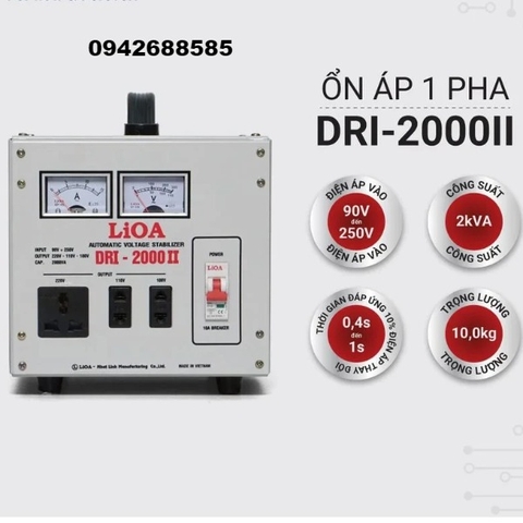 Ổn áp lioa 2KVA DRI