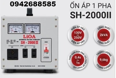 Ổn áp Lioa 1 pha SH-2000II New2020