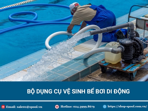 Bộ Dụng Cụ Xe Đẩy Vệ Sinh Bể Bơi Di Động - Báo giá chi tiết