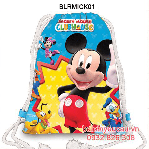 Balo rút hoạt hình chuột Mickey - BLRMICK01
