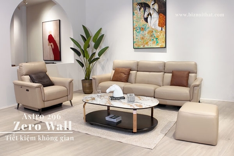 Sofa Thông Minh thư giãn chỉnh điện Zero Wall Astro 296 màu Nâu Dark Brown